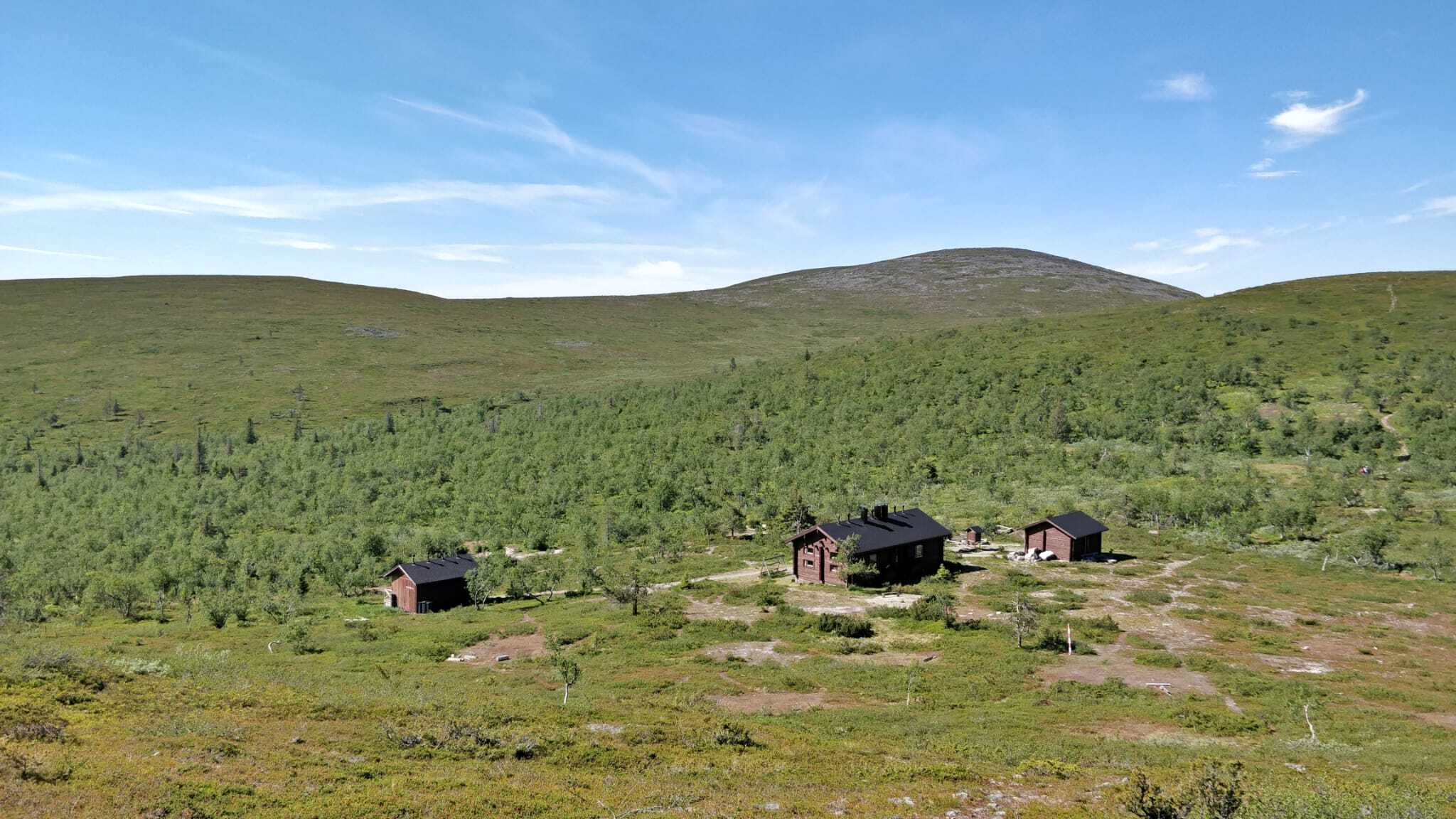 Midnight sun over Lapland fell